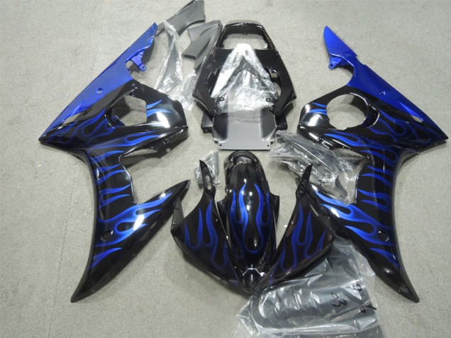 R6 03-05 Motorrad Verkleidung - Schwarze Blau Flamme R6 03-05 Motorrad Verkleidung - Schwarze Blau Flamme