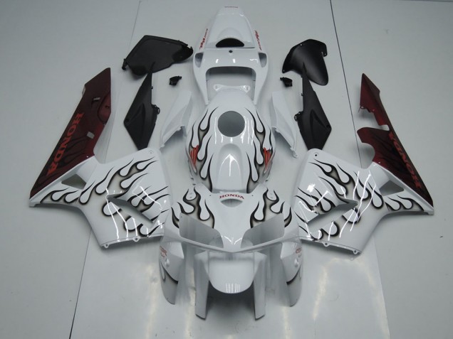 CBR 600 RR 05-06 Motorrad Verkleidungen - Schwarze Flamme CBR 600 RR 05-06 Motorrad Verkleidungen - Schwarze Flamme