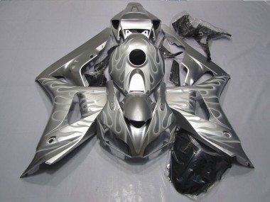 CBR 1000 RR 06-07 Motorrad Verkleidungen - Silber Flamme