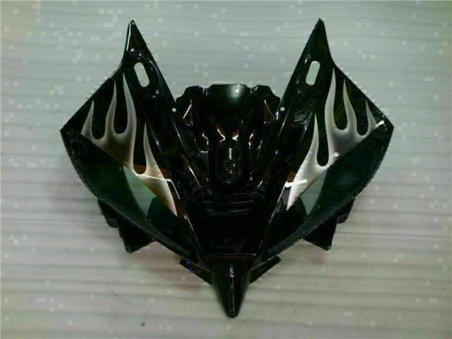 R6 06-07 Motorrad Verkleidungen - Silber Flamme Schwarz R6 06-07 Motorrad Verkleidungen - Silber Flamme Schwarz