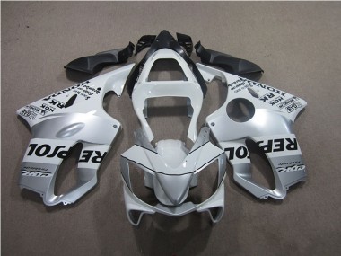 CBR 600 F4i 01-03 Motorrad Verkleidungen - Silber Repsol