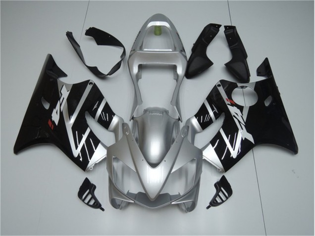 CBR 600 F4i 01-03 Motorrad Verkleidungen - Silber Schwarz CBR 600 F4i 01-03 Motorrad Verkleidungen - Silber Schwarz