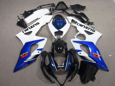 GSXR 1000 K5 05-06 Motorrad Verkleidungen - Weiß Blau