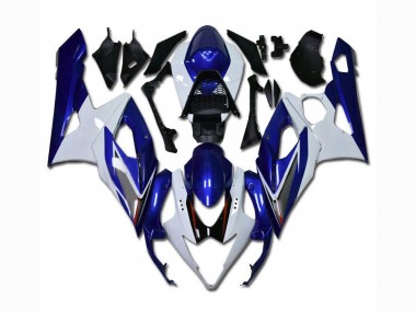 GSXR 1000 K5 05-06 Motorrad Vollverkleidung - Weiß Blau