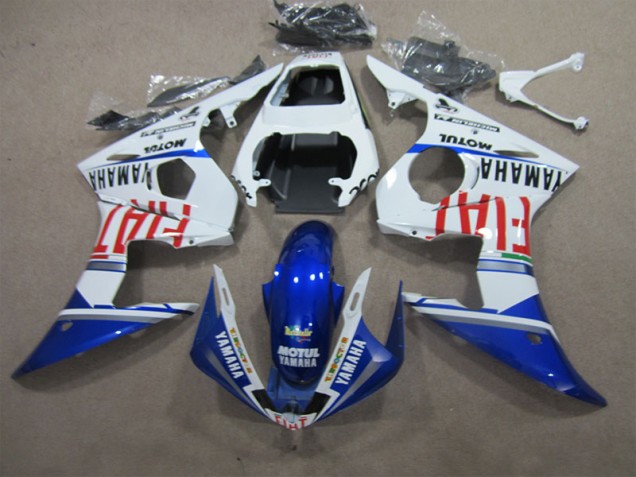 R6 03-05 Motorrad Verkleidungen - Weiß Blau Motul Fiat R6 03-05 Motorrad Verkleidungen - Weiß Blau Motul Fiat