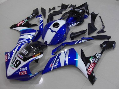 R1 07-08 Motorrad Verkleidungen - Weiß Blau