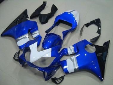 CBR 600 F4i 01-03 Motorrad Verkleidungen - Weiß Blau Schwarz