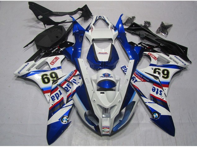 S1000RR 09-14 Motorrad Verkleidungen - Weiß Blau Sterilgarda 69 S1000RR 09-14 Motorrad Verkleidungen - Weiß Blau Sterilgarda 69
