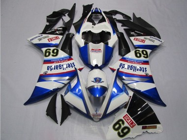 R1 09-11 Motorrad Verkleidungen - Weiß Blau Sterilgarda SCALZ 69