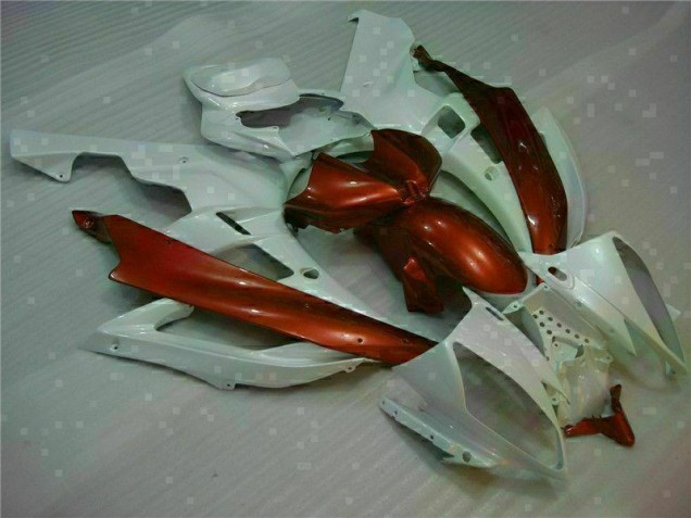 R6 06-07 Motorrad Verkleidungen - Weiß Braun