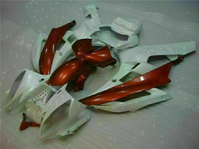 R6 06-07 Motorrad Verkleidungen - Weiß Braun