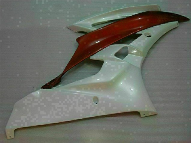 R6 06-07 Motorrad Verkleidungen - Weiß Braun