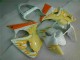 ZX6R 00-02 Motorrad Verkleidungen - Weiß Gelb Flamme ZX6R 00-02 Motorrad Verkleidungen - Weiß Gelb Flamme