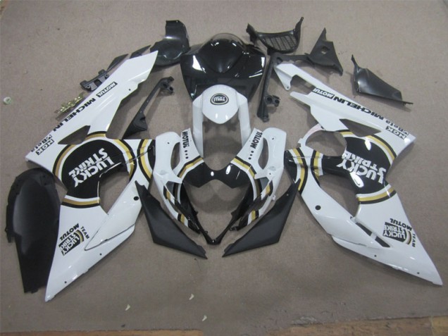 GSXR 1000 K5 05-06 Motorrad Verkleidungen - Weiß Lucky Strike Schwarz Motul GSXR 1000 K5 05-06 Motorrad Verkleidungen - Weiß Lucky Strike Schwarz Motul