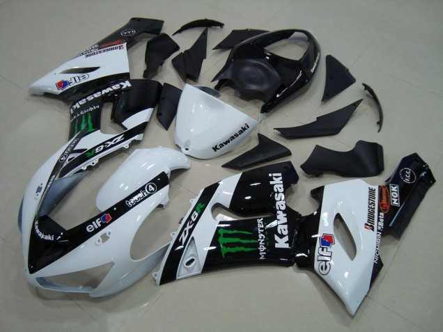 ZX6R 05-06 Motorrad Verkleidungen - Weiß Monster ZX6R 05-06 Motorrad Verkleidungen - Weiß Monster
