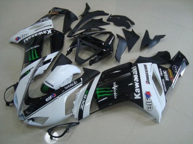 ZX6R 07-08 Motorrad Verkleidungen - Weiß Monster