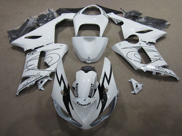 ZX6R 05-06 Motorrad Verkleidungen - Weiß Ninja 636 ZX6R 05-06 Motorrad Verkleidungen - Weiß Ninja 636