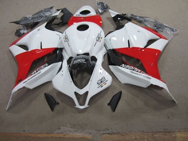 CBR 600 RR 09-12 Motorrad Verkleidungen - Weiß Rot
