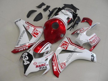 CBR 1000 RR 08-11 Motorrad Verkleidung - Weiß Rot HARC Pro PIAA 634