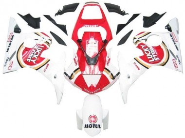 R6 03-05 Motorrad Verkleidungen - Weiß Rot Lucky Strike