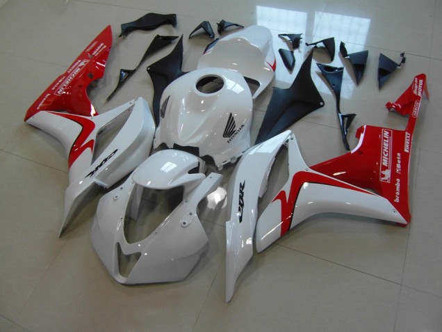 CBR 600 RR 07-08 Motorrad Verkleidungen - Weiß Rot Rennen Version CBR 600 RR 07-08 Motorrad Verkleidungen - Weiß Rot Rennen Version