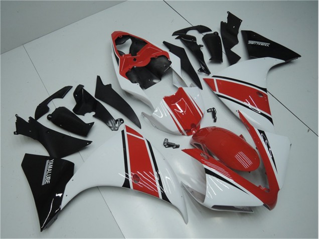 R1 12-14 Motorrad Verkleidungen - Weiß Rot Schwarz R1 12-14 Motorrad Verkleidungen - Weiß Rot Schwarz