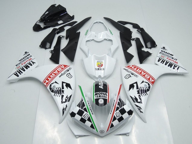 R1 12-14 Motorrad Verkleidungen - Weiß Schwarz Abrath R1 12-14 Motorrad Verkleidungen - Weiß Schwarz Abrath