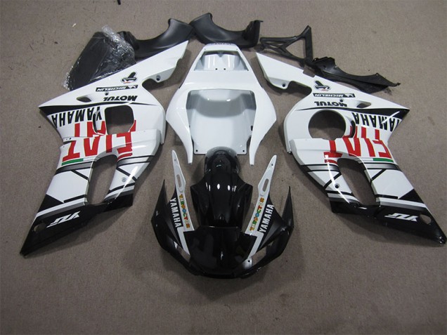 R6 98-02 Motorrad Verkleidungen - Weiß Schwarz Fiat R6 98-02 Motorrad Verkleidungen - Weiß Schwarz Fiat