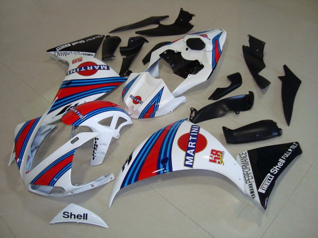 R1 12-14 Motorrad Verkleidungen - Weiß Schwarz Martini R1 12-14 Motorrad Verkleidungen - Weiß Schwarz Martini