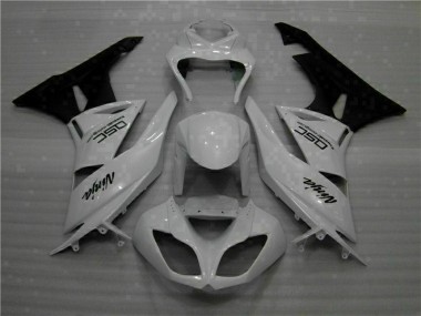 ZX6R 09-12 Motorrad Verkleidungen - Weiß Schwarz Ninja
