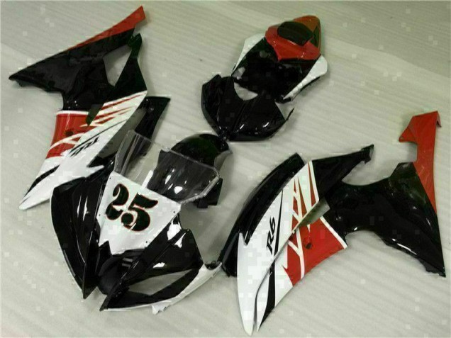 R6 08-16 Motorrad Vollverkleidung - Weiß Schwarz R6 08-16 Motorrad Vollverkleidung - Weiß Schwarz