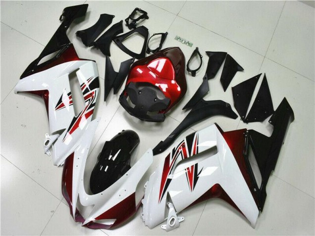 ZX6R 07-08 Motorrad Verkleidungen - Weiß Schwarz Rot ZX6R 07-08 Motorrad Verkleidungen - Weiß Schwarz Rot