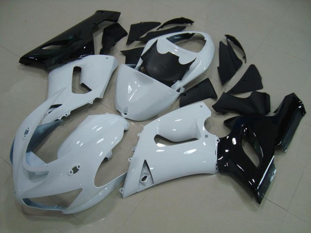 ZX6R 05-06 Motorrad Verkleidungen - Weiß Schwarz ZX6R 05-06 Motorrad Verkleidungen - Weiß Schwarz