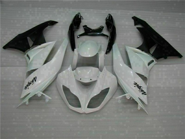 ZX6R 09-12 Motorrad Verkleidung - Weiß Schwarz ZX6R 09-12 Motorrad Verkleidung - Weiß Schwarz
