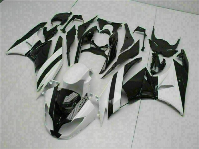 ZX6R 09-12 Motorrad Verkleidungen - Weiß Schwarz ZX6R 09-12 Motorrad Verkleidungen - Weiß Schwarz