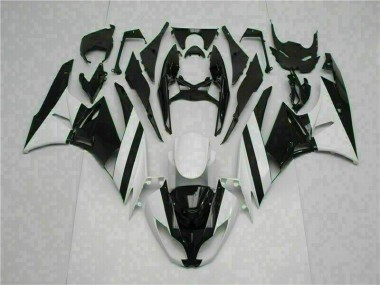 ZX6R 09-12 Motorrad Verkleidungen - Weiß Schwarz