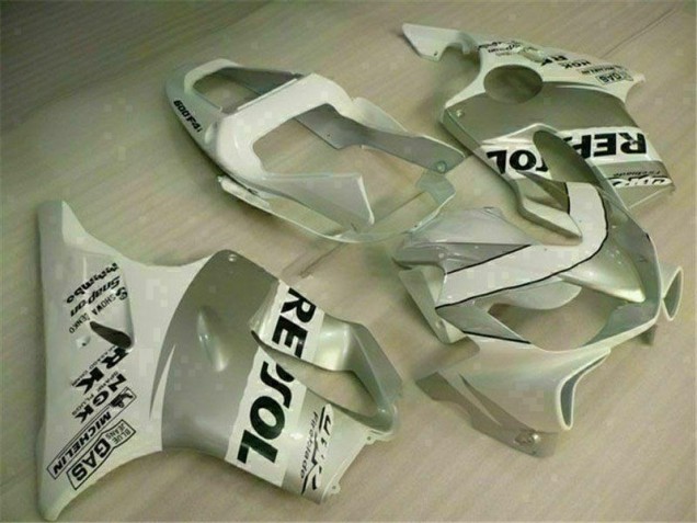 CBR 600 F4i 01-03 Motorrad Verkleidungen - Weiß Silber CBR 600 F4i 01-03 Motorrad Verkleidungen - Weiß Silber