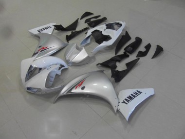 R1 09-11 Motorrad Verkleidungen - Weiß Silber